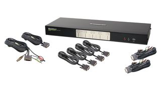 IOGEAR GCS1644 KVM Switch, Manual, DualView, Dual-Link DVI, with Audio, 4 Ways, 0 °C to 50 °C, TAA