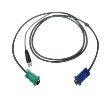 IOGEAR G2L5202U Computer Cable, HDB-15 Plug, HDB-15 Plug, USB A Plug, 6 ft, 1.82 m