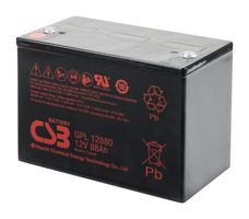 CSB BATTERY OF AMERICA GPL12880 Rechargeable Battery, 12 V, Lead Acid, 94 Ah, Bolt, 1