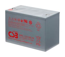 CSB BATTERY OF AMERICA XHRL12410WFR Rechargeable Battery, 12 V, Lead Acid, Bolt
