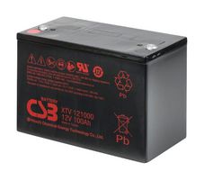 CSB BATTERY OF AMERICA XTV121000 Rechargeable Battery, 12 V, Lead Acid, 100 Ah, Bolt, 1
