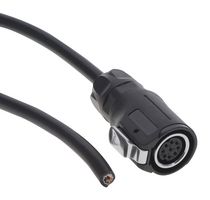 AMPHENOL COMMUNICATIONS SOLUTIONS MRDBN09CAPA00 Ensamble de Cable Circular, Circular Hembra a Extremo Libre, 9 Posiciones, 3.3 ft, 1 m, Negro