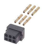 HARWIN M80-8880605 Rectangular Connector, Datamate L-Tek M80 Series, 6 Contacts, Receptacle, 2 mm, Crimp, 2 Row