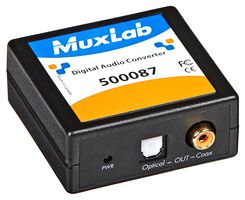 MUXLAB 500087 Converter, Digital Audio, 6 Mbps, 1 W Max