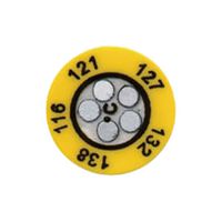 OMEGA TL-C5-290-30 Temperature Label, Non-Reversible Round, 5 Point, 143°C to 166°C, Pack of 30, TL-C5 Series