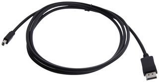 L-COM DPA00007-2M Audio / Video Cable Assembly, Mini DisplayPort Plug, DisplayPort Plug, 6.6 ft, 2 m, Black