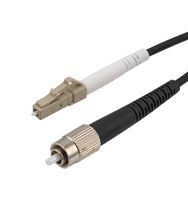 L-COM FCA-M1FC-LCS-02 Fiber Optic Cable, Multimode, OM1, 1 Fiber, 62.5µm / 125µm, FC Simplex to LC Simplex, 6.6 ft