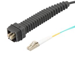 L-COM FOC01A6024N02M Cable de Fibra Óptica, OM3 Multimodo, 2 Fibras, LC Dúplex a LC Dúplex, 6.6ft de Longitud
