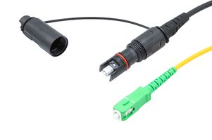L-COM FOC03D3015N15M Fiber Optic Cable, Singlemode, 1 Fiber, Hi-Optic SC Simplex to SC Simplex, 49.2ft Length