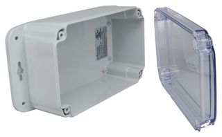 BUD INDUSTRIES PU-16538-C Plastic Enclosure, Outdoor, Polycarbonate, 78.74 mm, 117.35 mm, 193.29 mm, IP66, IP68