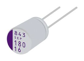PANASONIC 4SEPC820M Cap Electrolítico Aluminio Polímero, 820 µF, 4 V, 7000 µohm, 5000 horas a 105°C, ± 20%
