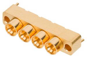 AMPHENOL SV MICROWAVE 9311-60348 RF / Coaxial Connector, 4 Port, SMPM-XT, Straight Plug, Through Hole Vertical, 50 ohm
