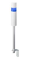 PATLITE LR4-1M2LJNW-B Signal Tower, 1 Tier, Blue, Off White Body, Cable, 240 VAC, Pole Mount L-Bracket/Cable
