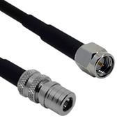 SIRETTA ASMQM1000A058L11 RF / Coaxial Cable Assembly, Low Loss, 6GHz Frequency, 32.8 ft, 10 m, SLL200, QMA Plug, SMA Plug