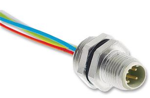 HARTING 21033711403 Sensor Cable, M12 Plug, Free End, 4 Positions, 500 mm, 19.7 "