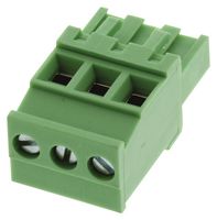AMPHENOL ANYTEK 20020008-H031B01LF Pluggable Terminal Block, 5.08 mm, 3 Positions, 24 AWG, 12 AWG, 2.5 mm², Screw