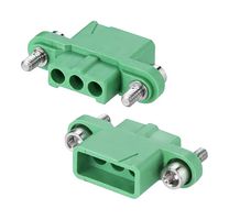 HARWIN M300-2250396F2 Carcasa de Conector, Verde, 1 filas, M300 Series, Receptáculo eléctrico, 3 Posiciones, 3 mm
