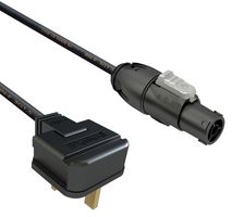 MULTICOMP PRO MP007882 Mains Power Cord, Power Plug to Power Receptacle, 3 m, 16 A, Black, MP Powercon Cable Assembly