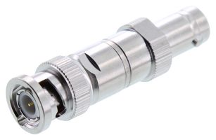 L-COM LCAT7437-2 RF Fixed Attenuator, BNC Plug to BNC Jack, 2 dB, DC to 4GHz, 2 W, 50 ohm, Brass