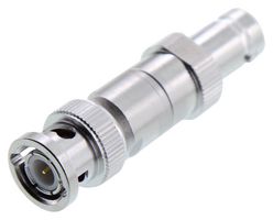 L-COM LCAT7437-4 RF Fixed Attenuator, BNC Plug to BNC Jack, 4 dB, DC to 4GHz, 2 W, 50 ohm, Brass