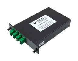 L-COM PCW1M-04347-NN36 Multiplexer/Demultiplexer, Fiber Optic, 4 Channel, 1635nm, 300mW, 45dB Return Loss, 6.14" Length