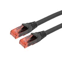 L-COM TRD624AUF-BLK-5F Cable Ethernet, Cat6a, RJ45 Macho a RJ45 Macho, UTP (par trenzado sin blindaje), Negro, 1.52 m