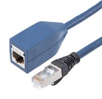 L-COM TRD626ADS-MPTL-1F Ethernet Cable, Cat6a, RJ45 Plug to RJ45 Jack, SFTP (Screened Foiled Twisted Pair), Blue