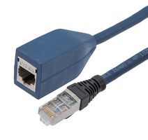 L-COM TRD626ADSZ-MPTL-3F Ethernet Cable, Cat6a, RJ45 Plug to RJ45 Jack, SFTP (Screened Foiled Twisted Pair), Blue
