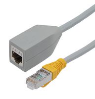 L-COM TRD695AS-BRK Ethernet Cable, Cat6a, RJ45 Plug to RJ45 Jack, SFTP (Screened Foiled Twisted Pair), Gray
