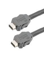 L-COM TRGIX601EC-BLK-10M Ethernet Cable, Cat6a, IX Type A Plug to IX Type A Plug, FUTP (Foiled Unshielded Twisted Pair)