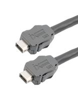 L-COM TRGIX601EC-BLK-30CM Ethernet Cable, Cat6a, IX Type A Plug to IX Type A Plug, FUTP (Foiled Unshielded Twisted Pair)
