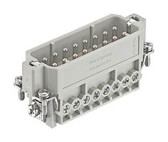 HARTING 09200162691 Heavy Duty Connector, Han-A Series, Insert, 16+PE Contacts, 16A, Plug, Screw Pin
