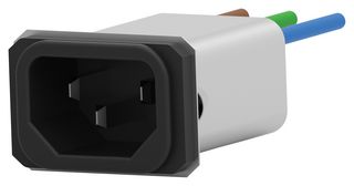 TE CONNECTIVITY - CORCOM 1EJS8 Filtered IEC Power Entry Module, IEC C13, General Purpose, 1 A, 250 VAC