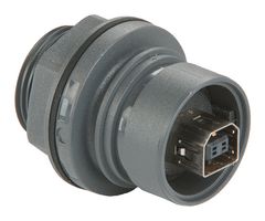 BULGIN LIMITED PXP6042/B USB Adapter, USB Type B Receptacle, USB Type A Receptacle, USB 2.0, IP66, IP68, IP69K