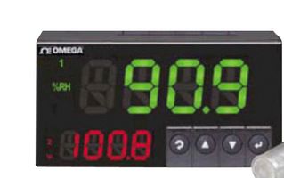 OMEGA CNITH-I8DH33-5-EIT Controller, Temperature/Humidity, 1/8 DIN, 0 to 50 °C, CNiTH Series