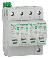 SCHNEIDER ELECTRIC M9L47600 Surge Protector, Surge Arrester, 4 Pole, Type 1, 75 kA, 840 VAC, DIN Rail