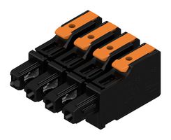WEIDMULLER 8000078330 Pluggable Terminal Block, 7.5 mm, 4 Positions, 4 mm², Snap In