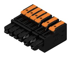 WEIDMULLER 8000078350 Pluggable Terminal Block, 7.5 mm, 6 Positions, 4 mm², Snap In