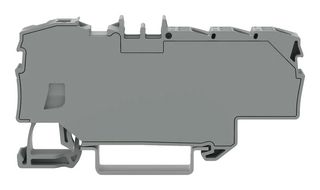 WAGO 2006-8031 Bloque de Terminal c/Montaje en Riel DIN, Gris, 7 Posiciones, 20 AWG, 8 AWG, 10 mm², Push-In, 41 A