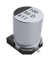 KEMET EDH107M016A9GAA SMD Aluminum Electrolytic Capacitor, Radial Can - SMD, 100 µF, 16 V, 2000 hours @ 105°C, Polar