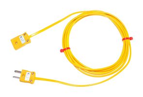 LABFACILITY EXT-K-C1-5.0-MP-MS (ANSI) Sensor Cable, K Type Thermocouple Plug, K Type Thermocouple Receptacle, 2 Positions, 5 m, 16.4 ft