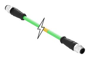 MOLEX 120108-8304 Sensor Cable, M12, Micro-Change Plug, Micro-Change Plug, 4 Positions, 1 m, 3.28 ft