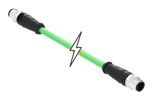 MOLEX 120108-8305 Sensor Cable, M12, Micro-Change Plug, Micro-Change Plug, 4 Positions, 2 m, 6.56 ft