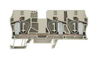 WEIDMULLER 1767690000 DIN Rail Mount Terminal Block, 3 Positions, 16 AWG, 6 AWG, 10 mm², Tension Clamp, 57 A