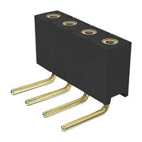 MILL-MAX 851-43-004-20-001000 PCB Receptacle, Right Angle, Board-to-Board, 1.27 mm, 1 Rows, 4 Contacts