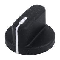 OHMITE 5510E Knob, Round Shaft, 6.35 mm, Thermoplastic, Bar Skirted with Indicator Line, 41.27 mm