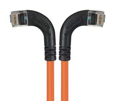 L-COM TRD815RA8OR-2 Cable Ethernet, Cat 5e, RJ45 90° Macho a RJ45 90° Macho, UTP (par trenzado sin blindaje), Naranja