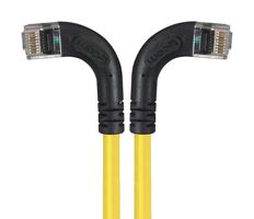 L-COM TRD815RA8Y-1 Ethernet Cable, Cat5e, 90° RJ45 Plug to 90° RJ45 Plug, UTP (Unshielded Twisted Pair), Yellow