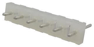MOLEX 10-08-1061 Pin Header, Board-to-Board, Wire-to-Board, 5.08 mm, 1 Rows, 6 Contacts, Through Hole Straight