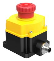 BANNER ENGINEERING SSA-EB1PL2-12ED1Q8 Emergency Stop Switch, SPST-NO, DPST-NC, Twist, Pull to Release, 8 Pin M12 Connector, 2 A, 60 V